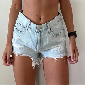Light denim shorts